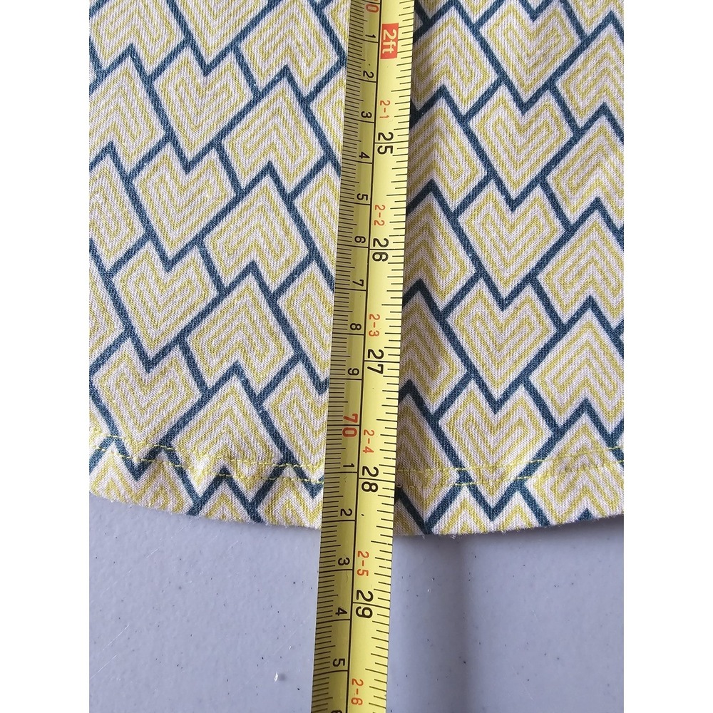 LuLaRoe Randy Baseball Tee Womens‎ Large Yellow Grey Geometric Raglan 3/4 Sleeve - Picture 10 of 12